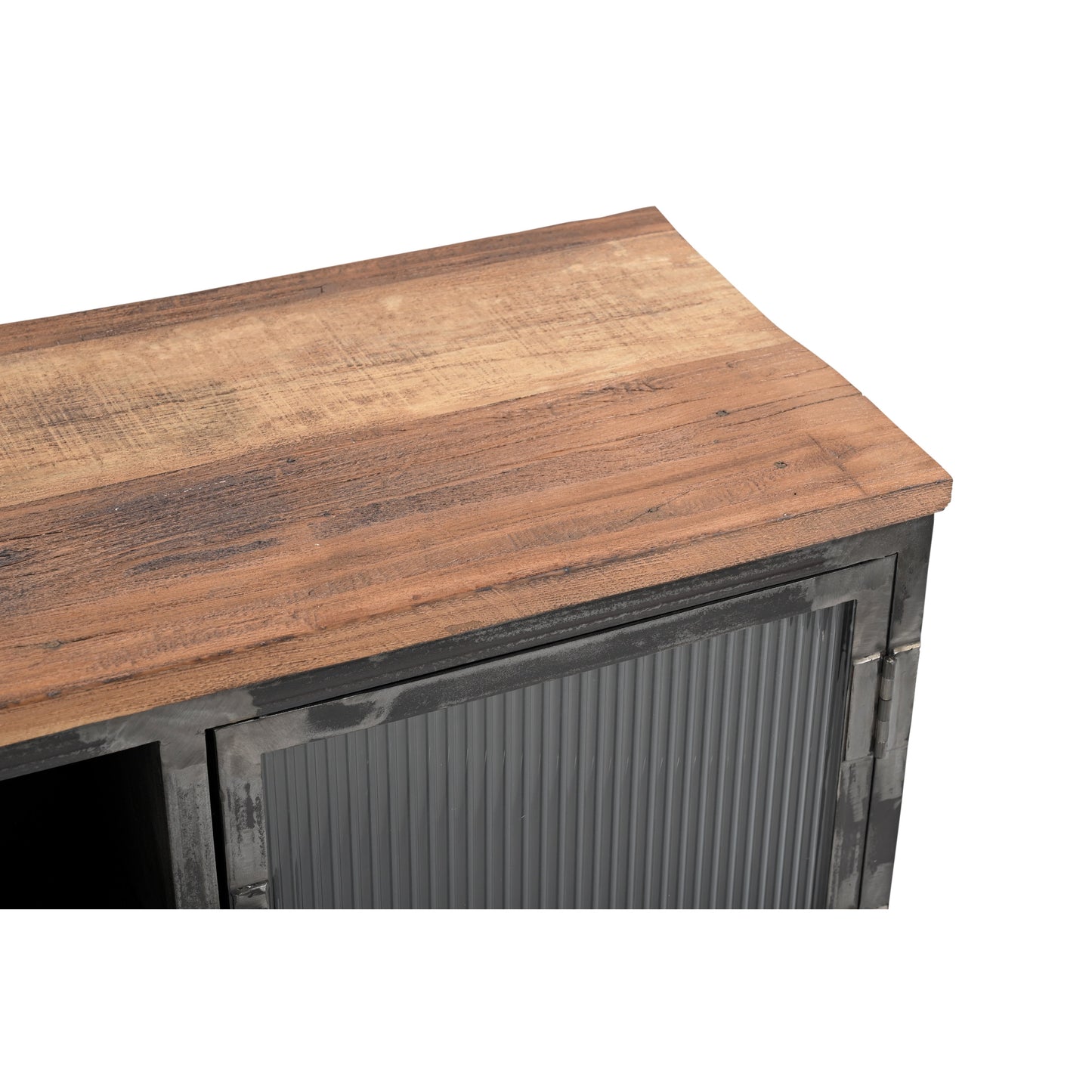 TV-Board 140cm >St. Louis< aus Metall & recycle Holz