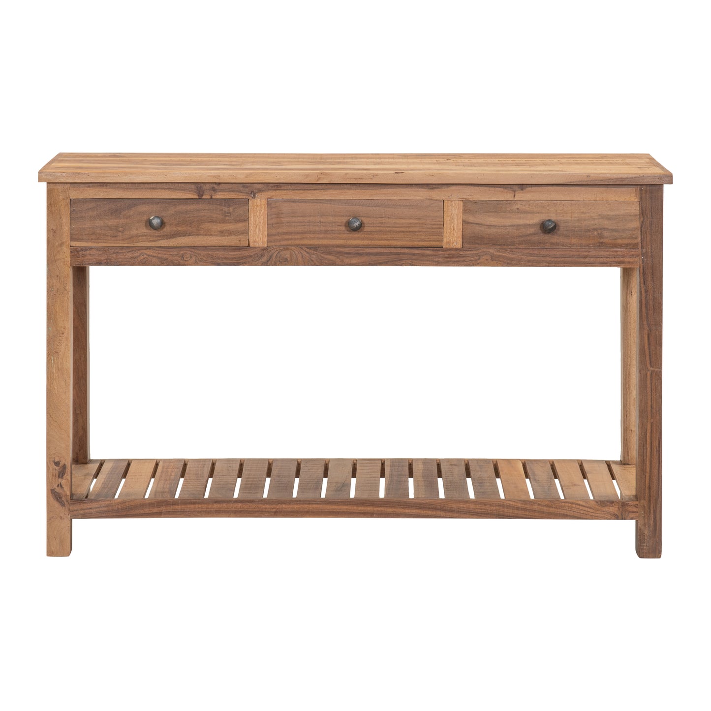 Konsole aus Altholz mit 3 Schubladen - 130cm