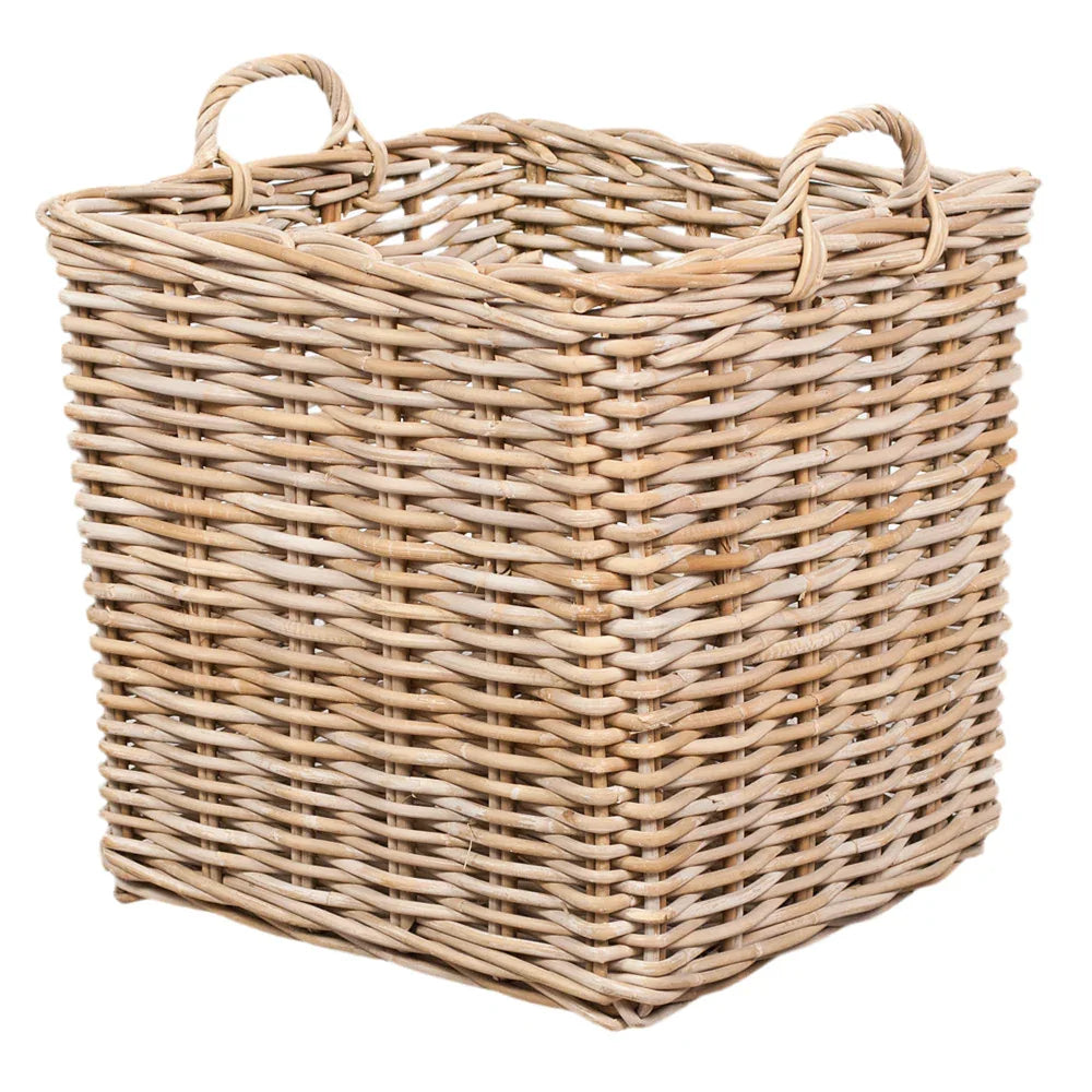 Korb >Florenz< aus Rattan Kubu Grau rechteckig - versch. Größen