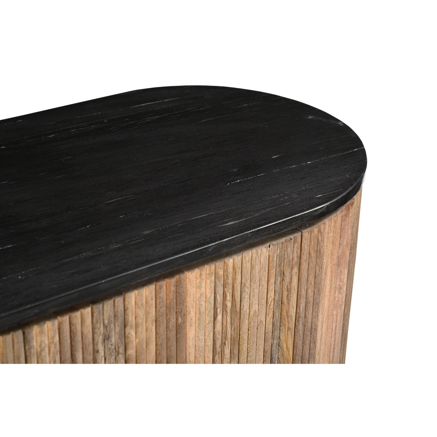 TV-Board >Marble< aus Mangoholz und Marmor