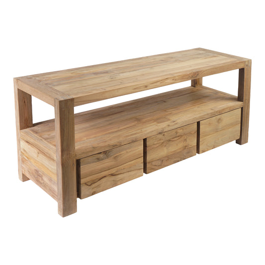 TV-Board >Nusa< Recycle Teakholz mit 3 Schubladen