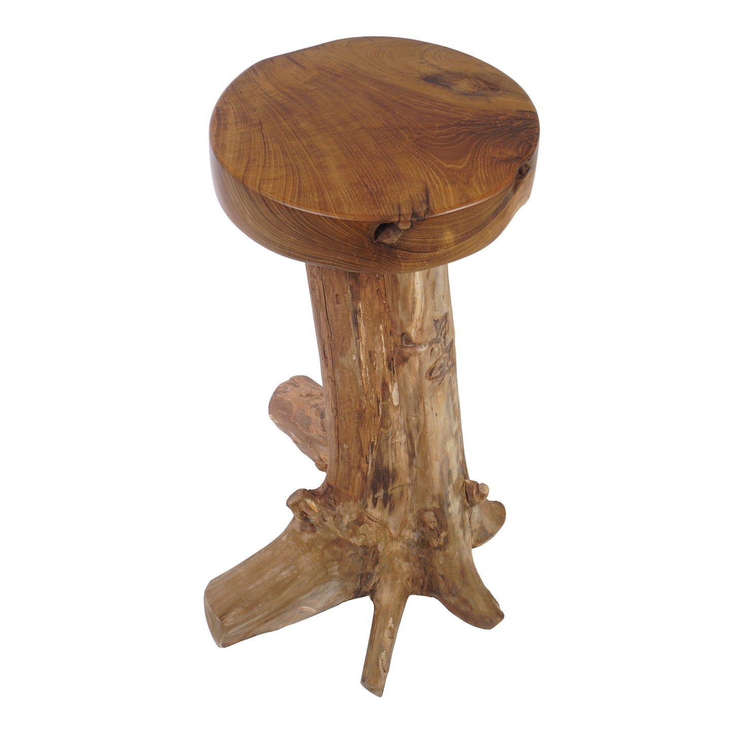 Barhocker >Akar< Teakholz Wurzel Hocker