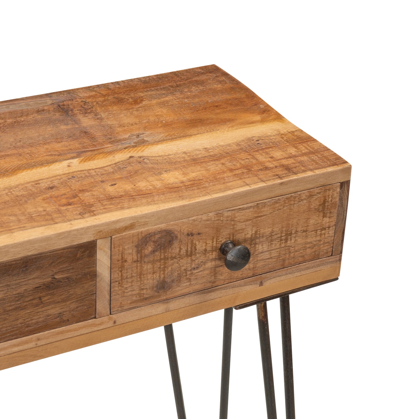 Konsole aus Altholz mit 4 Schubladen