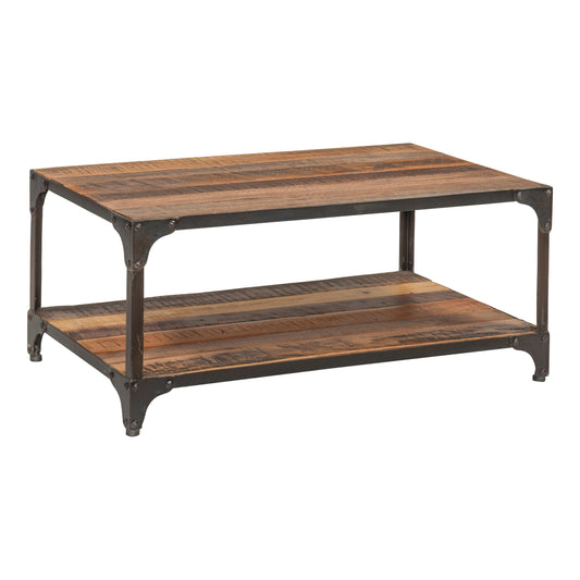 Couchtisch >Storage< 90x60cm aus Altholz und Metall