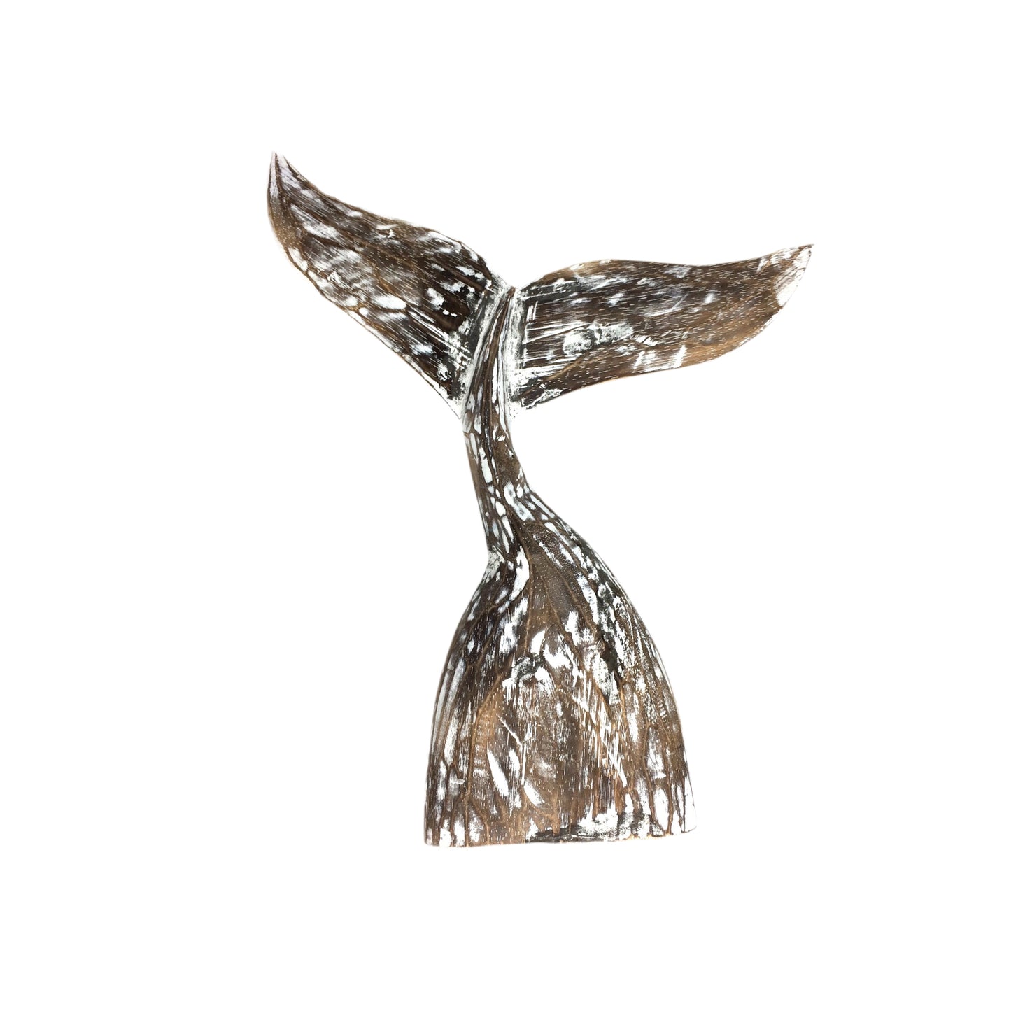 Walflosse aus Holz maritime Flosse Wal - Farbe Rustic White - versch. Größen