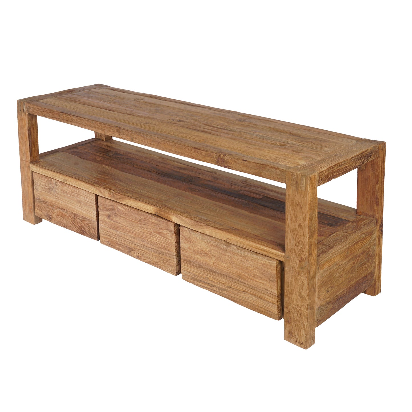 TV-Board >Nusa< Recycle Teakholz mit 3 Schubladen