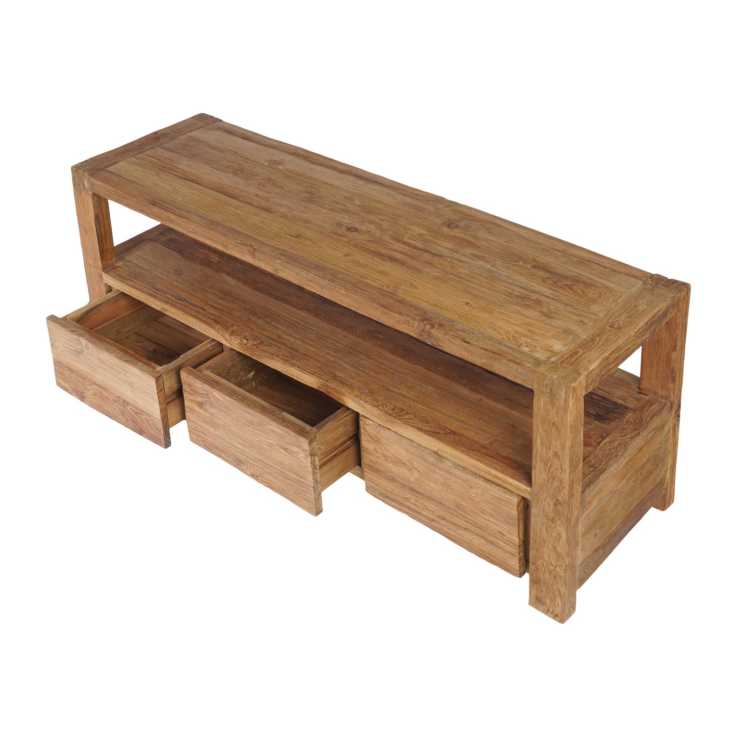 TV-Board >Nusa< Recycle Teakholz mit 3 Schubladen