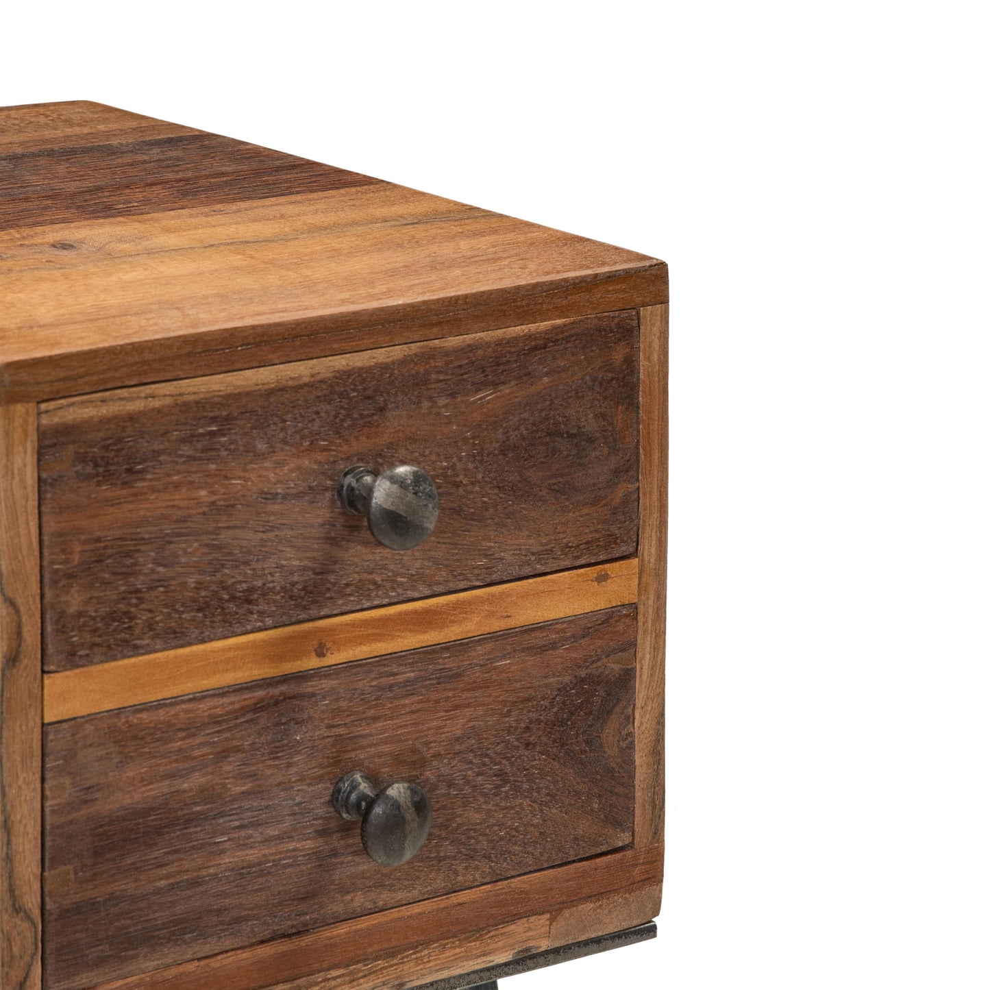 Konsole aus Altholz mit 2 Schubladen