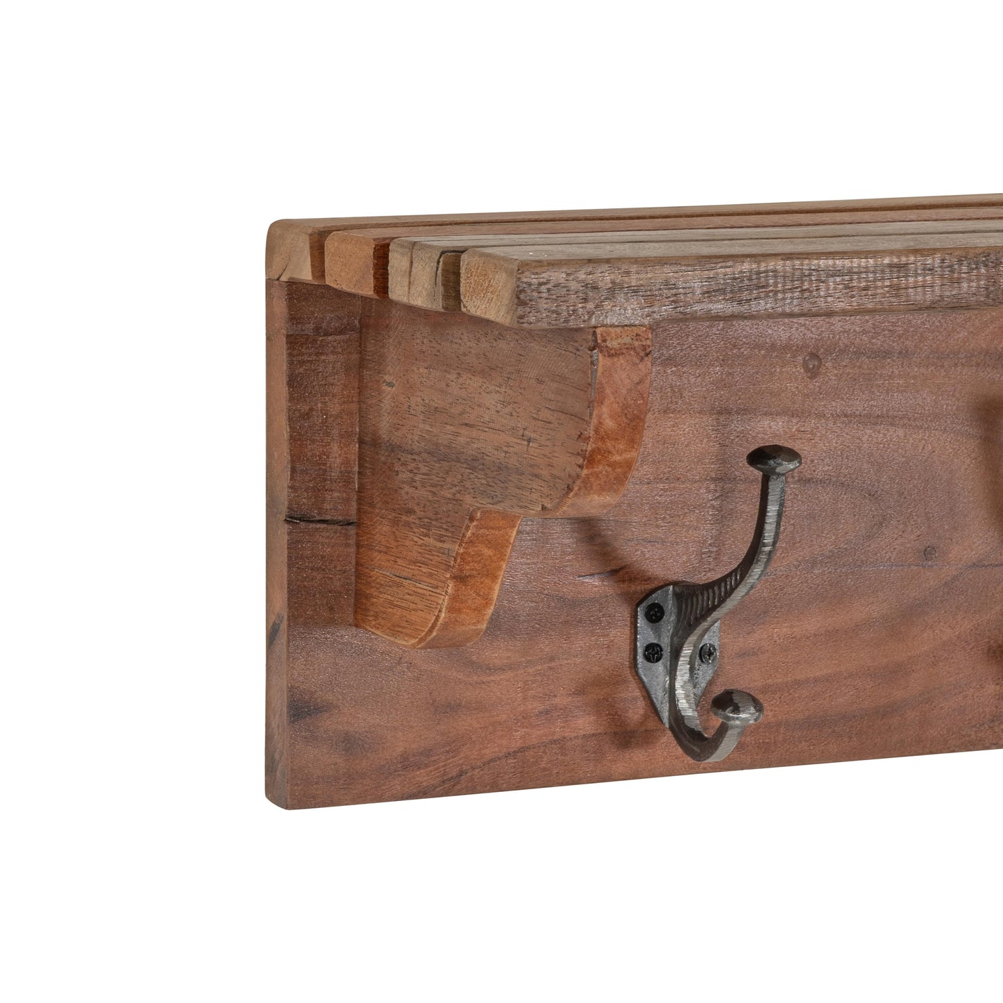 Garderobe aus Altholz mit Ablage