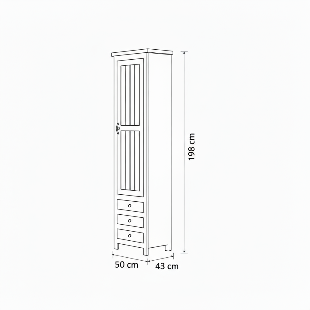 Schrank aus Altholz 1-türig