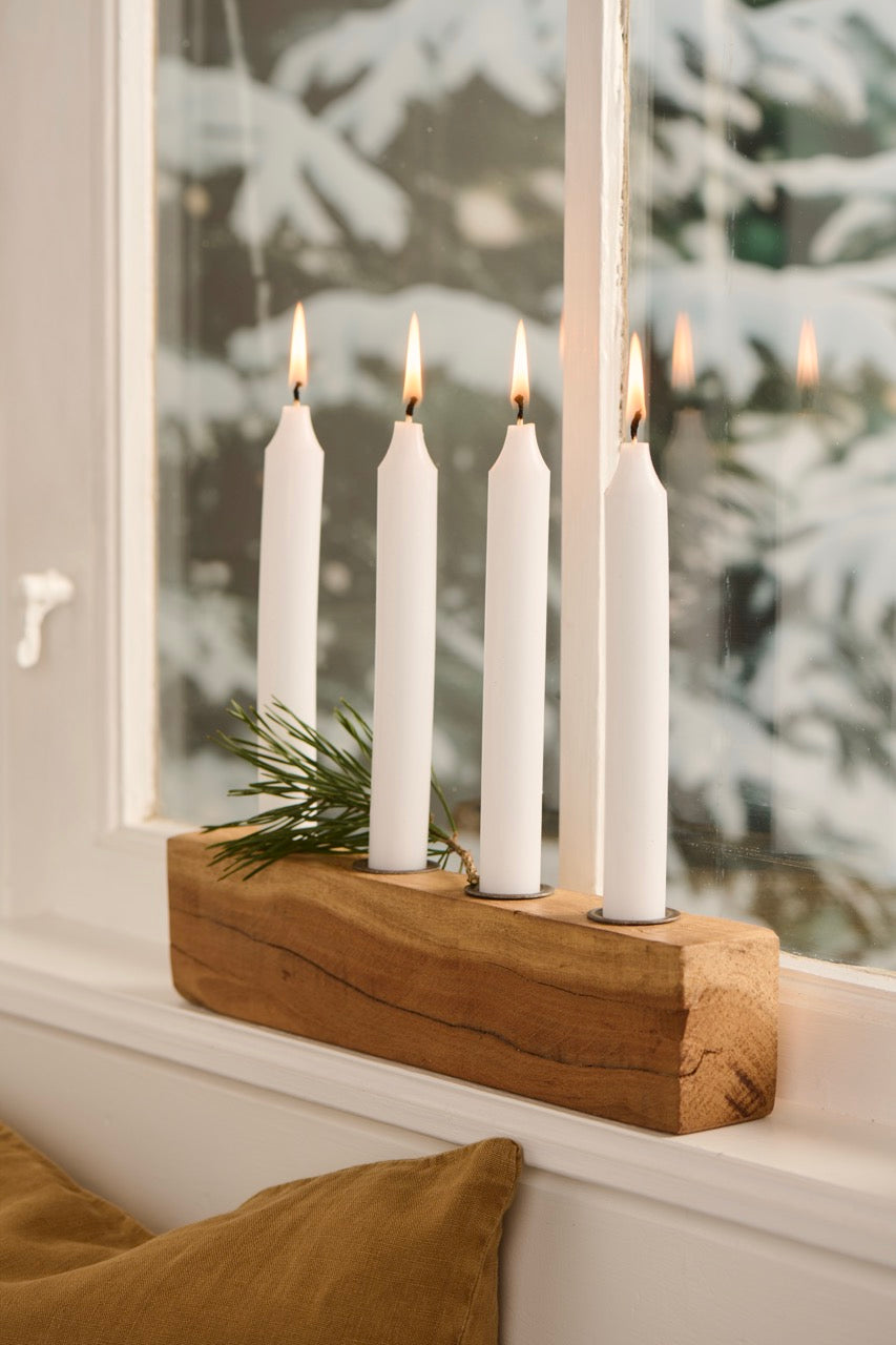 Kerzenhalter für 4 Kerzen Holzblock