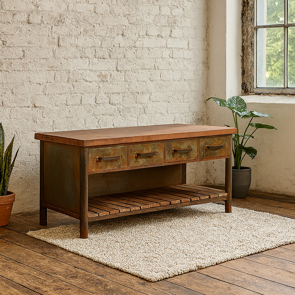 Sideboard >Orlando< aus Altholz & Metall