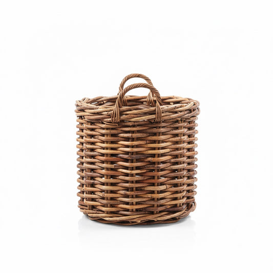 Korb >Botanica< Pflanzkorb aus dickem Rattan rund - 4 Größen