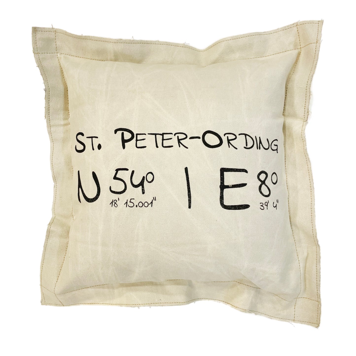 Canvas Kissen St. Peter-Ording Stehsaum 40x40cm