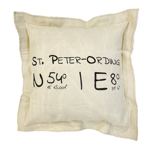 Canvas Kissen St. Peter-Ording Stehsaum 40x40cm