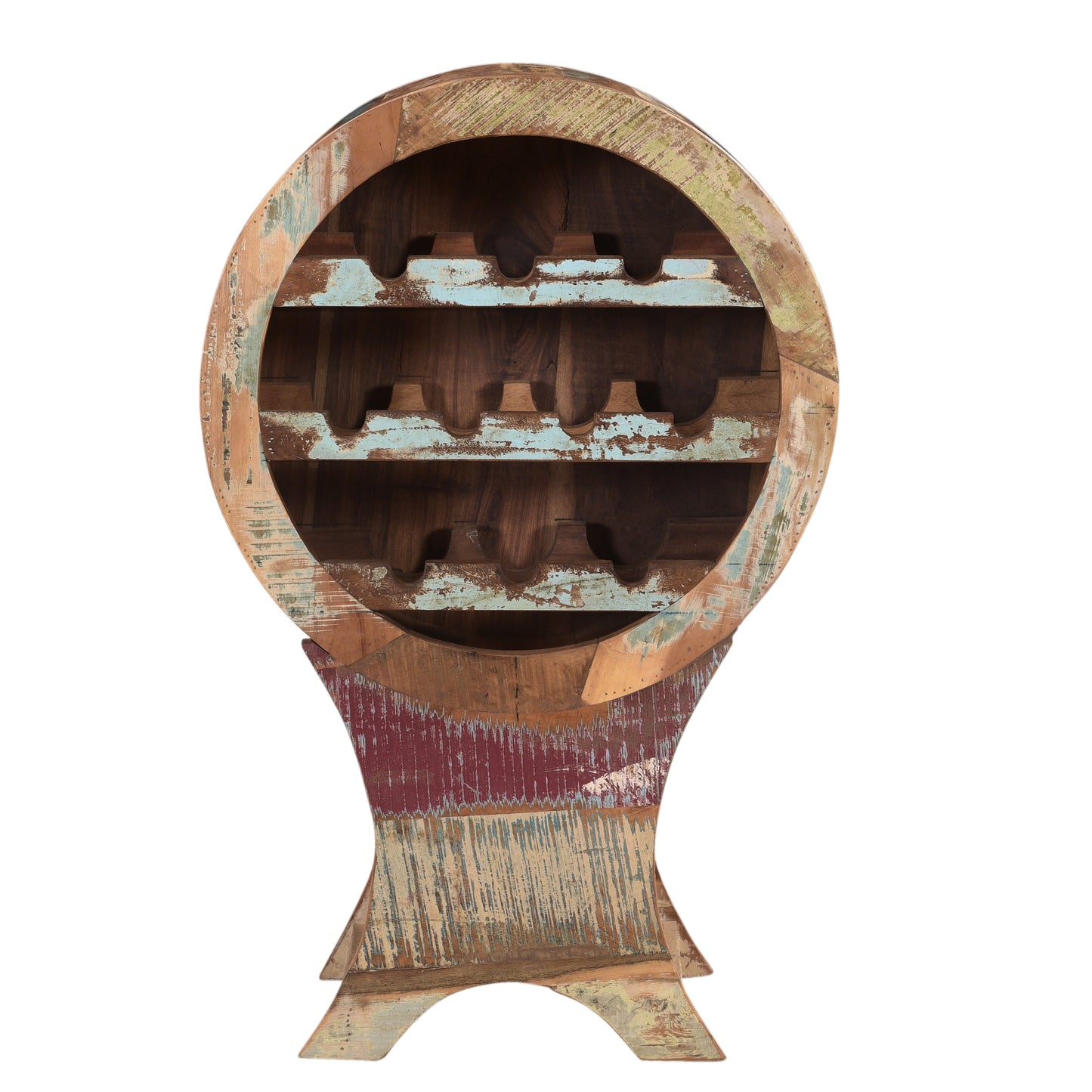 Weinschrank >Stripe< Weinregal aus Altholz