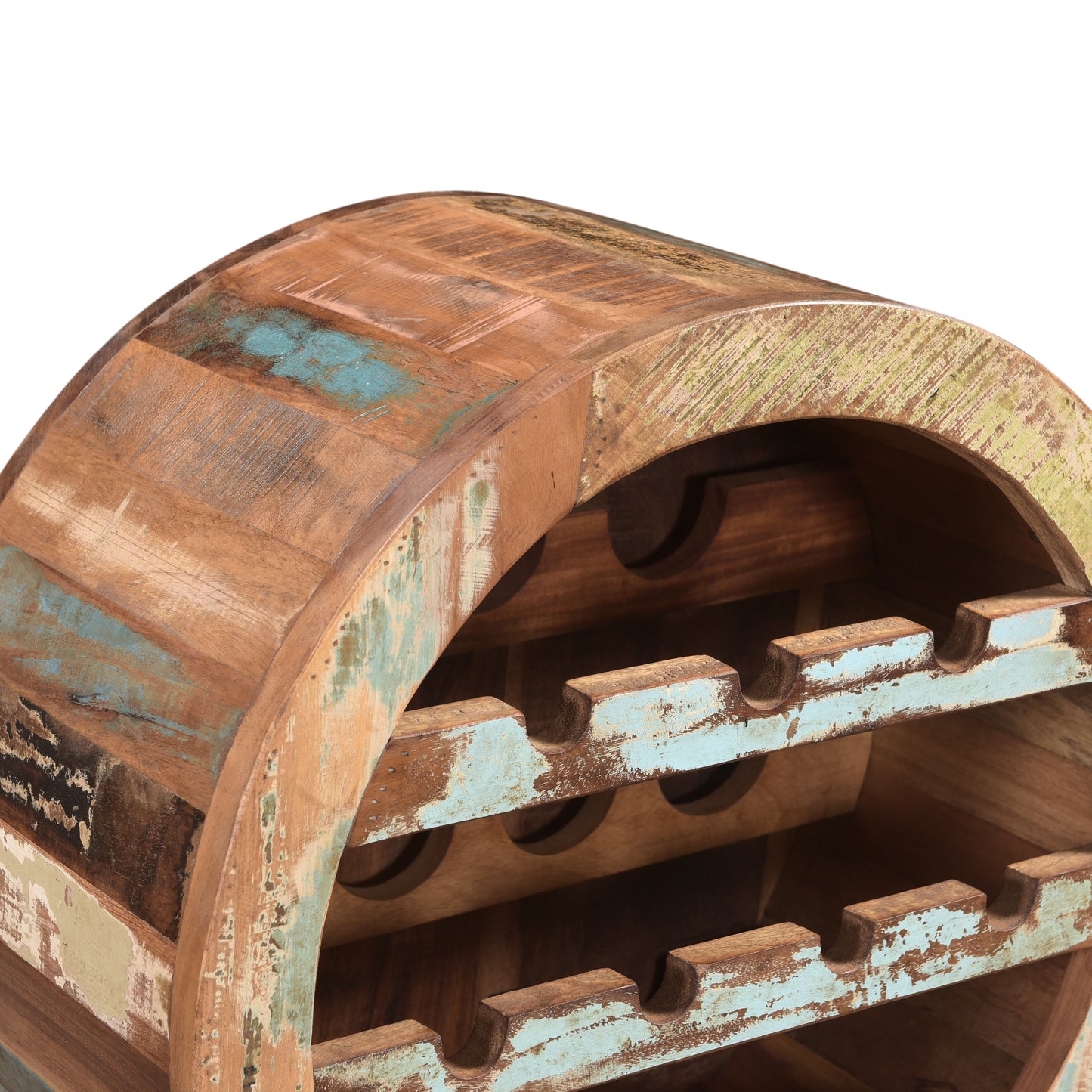 Weinschrank >Stripe< Weinregal aus Altholz