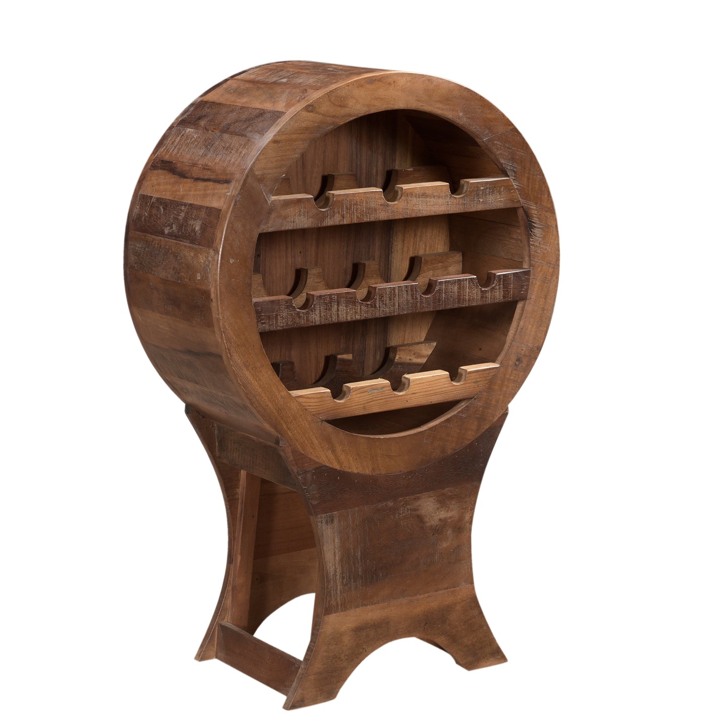 Weinschrank >Stripe< Weinregal aus Altholz