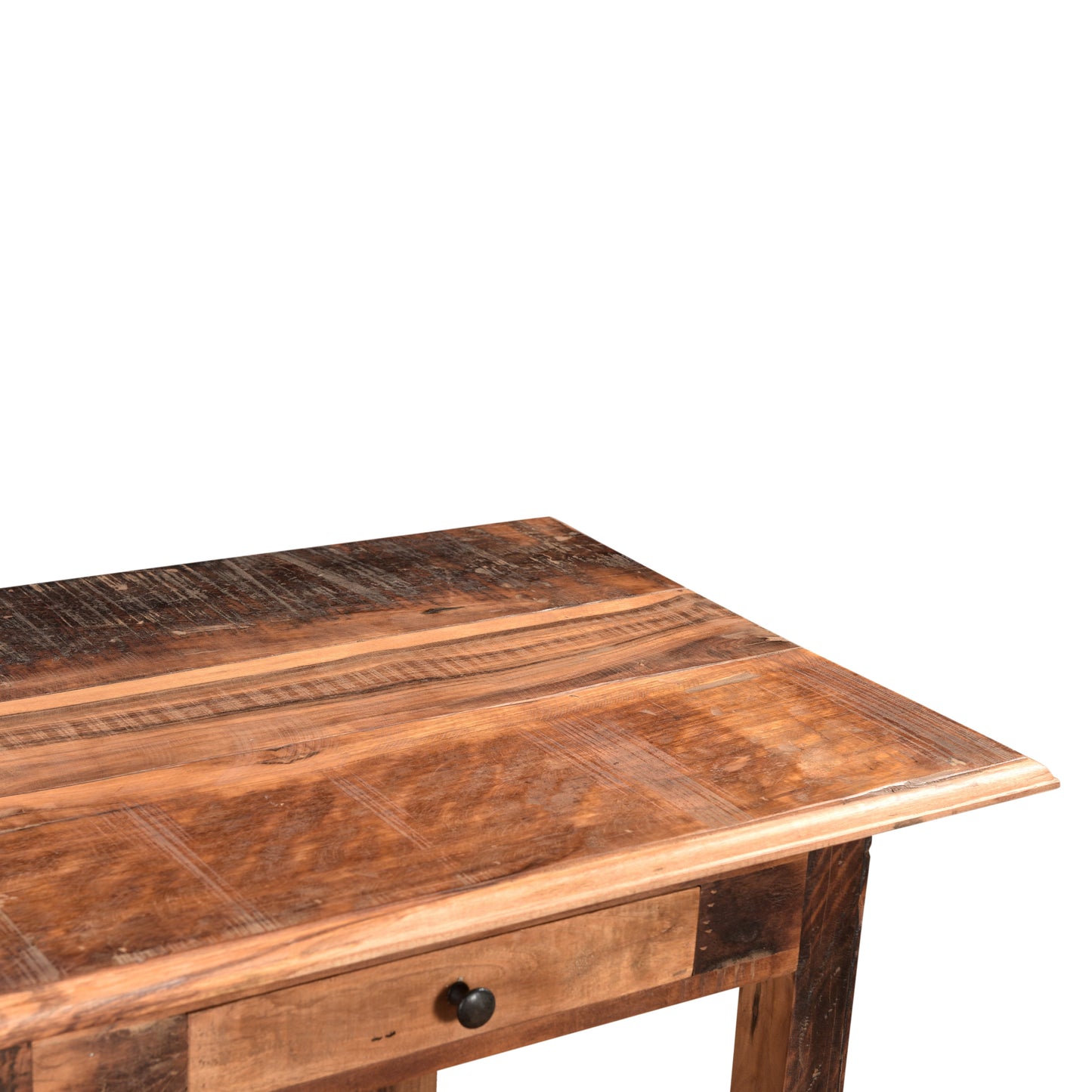 Schreibtisch aus Altholz mit Schublade