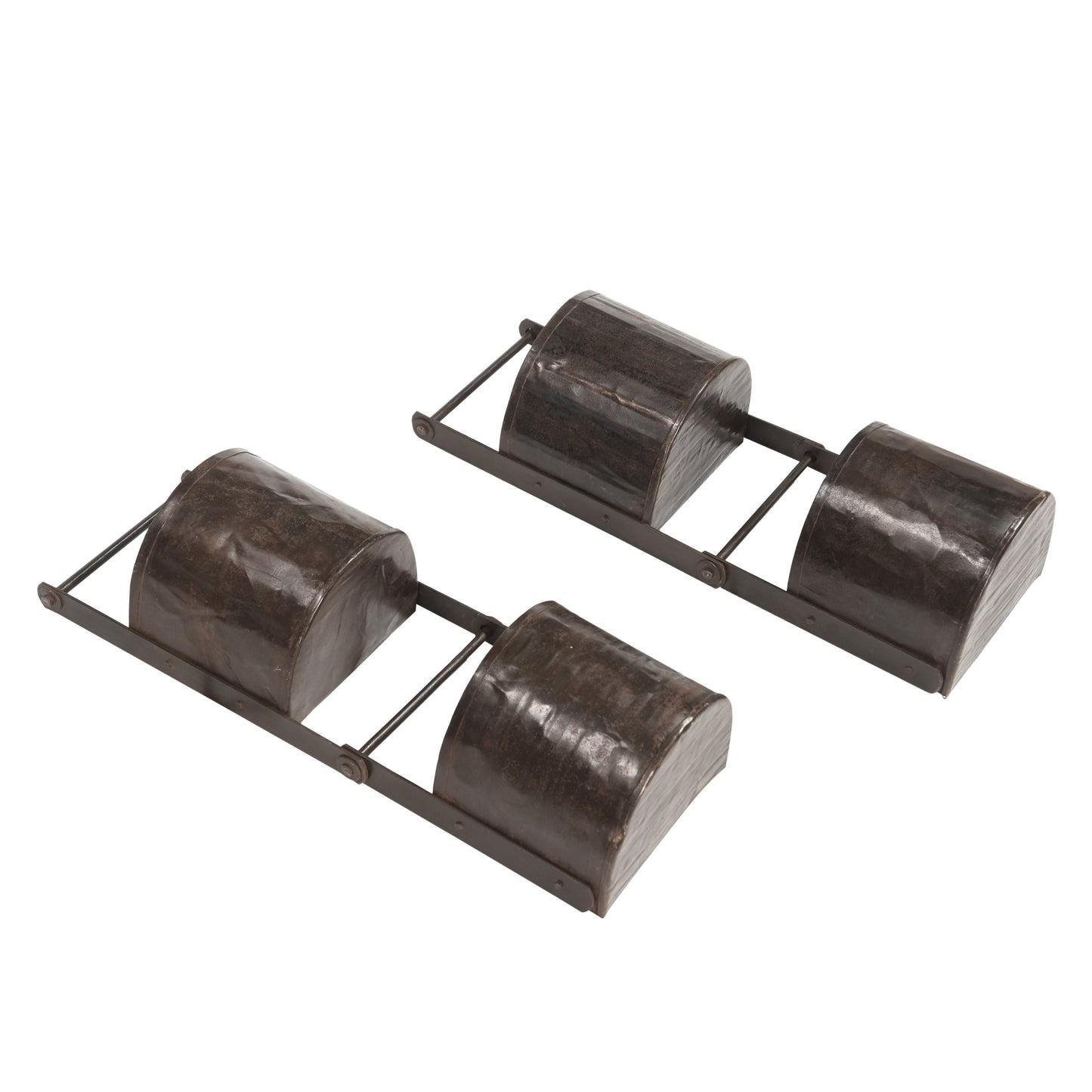 Metall Gefäß aus recyceltem Wasserrad - doppelt