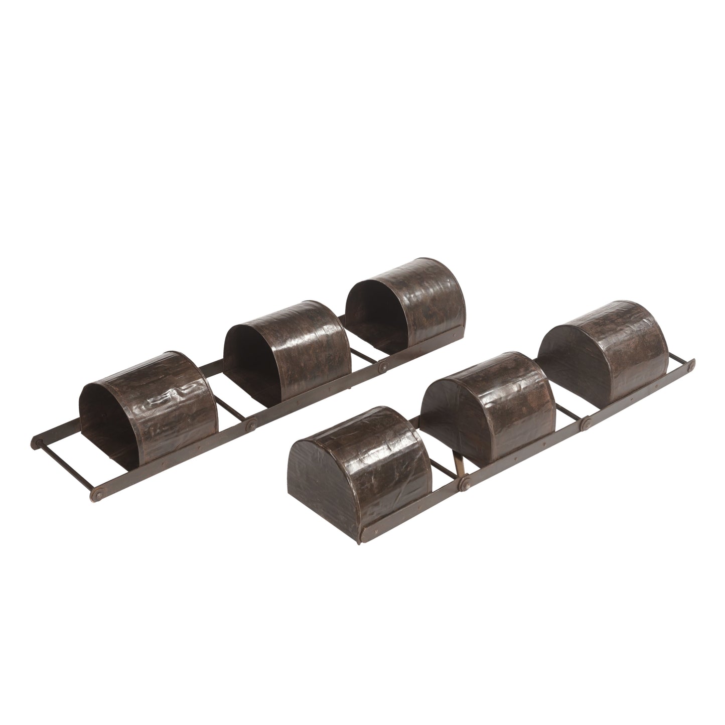 Metall Gefäß aus recyceltem Wasserrad - dreifach