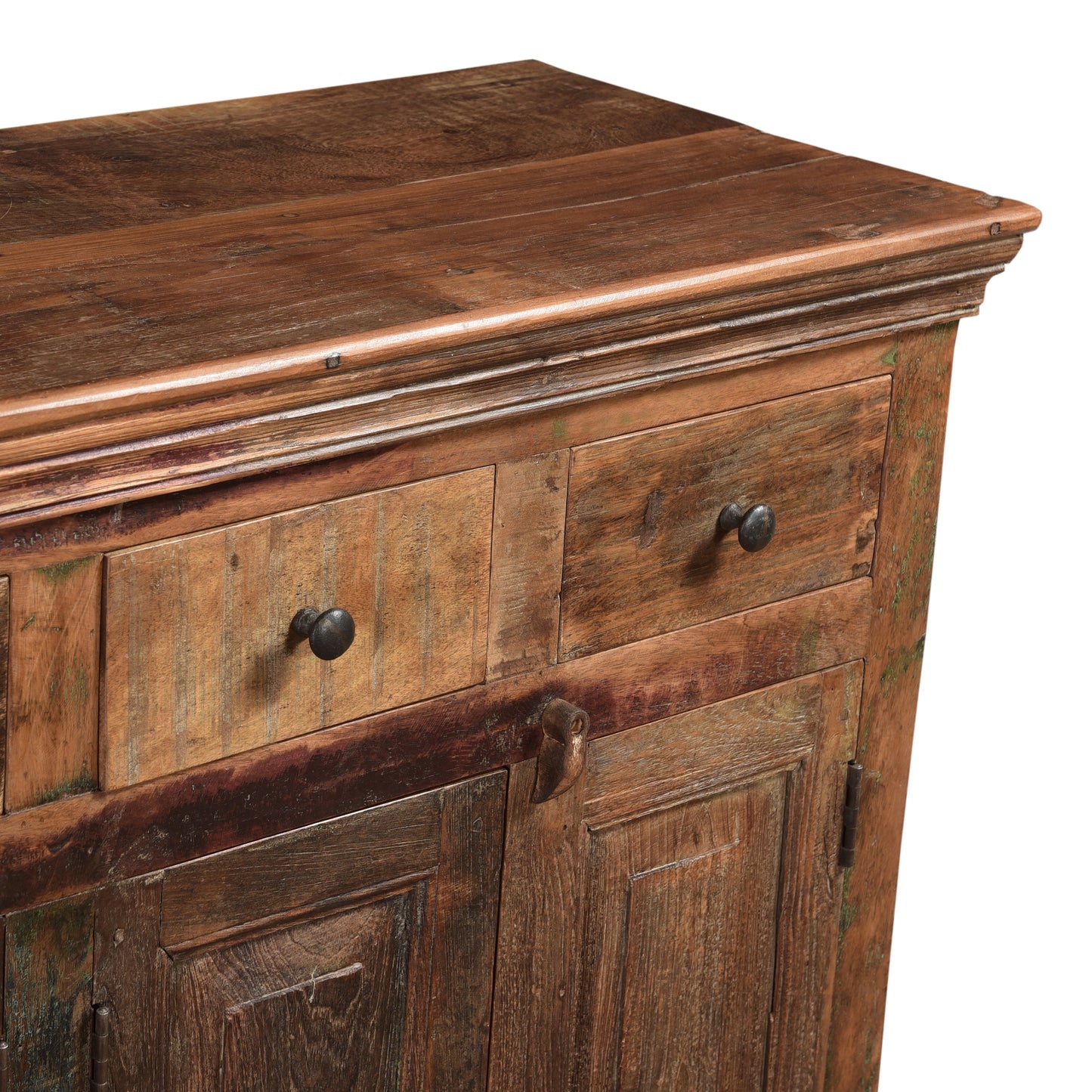 Sideboard mit antiken Türen & 4 Schubladen - 130cm