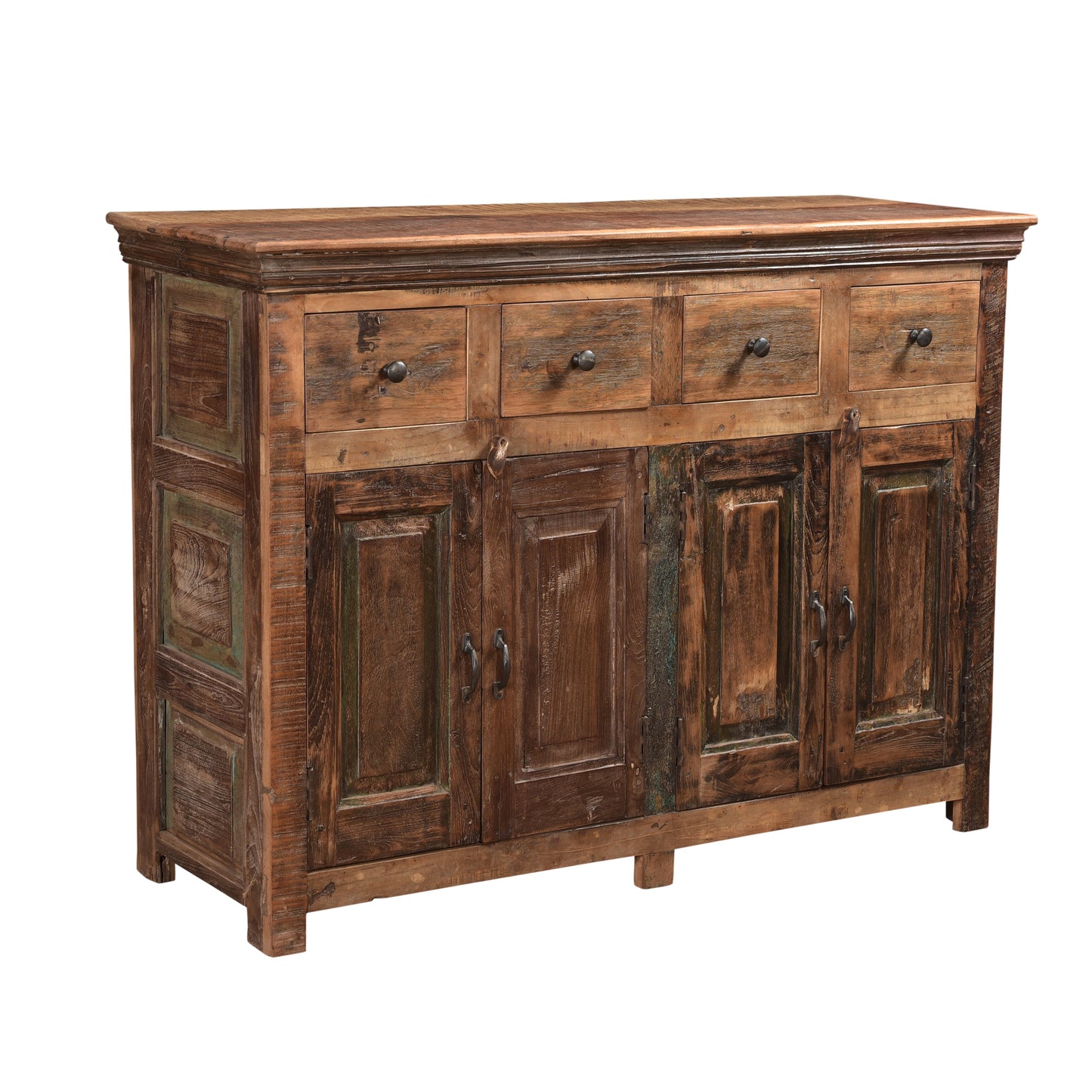 Sideboard mit antiken Türen & 4 Schubladen - 130cm
