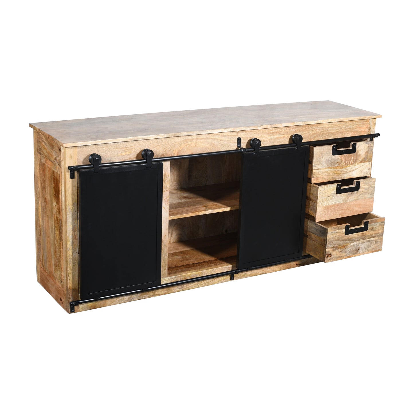 Sideboard >Tucson< aus Mangoholz & Metall - 180cm