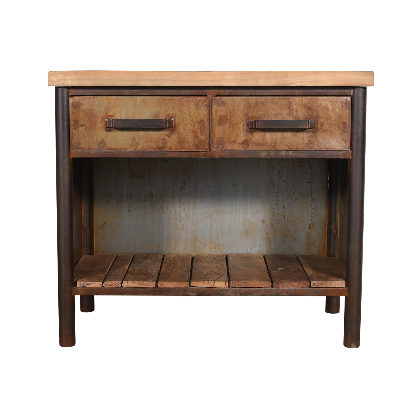 Kommode >Orlando< aus Altholz & Metall