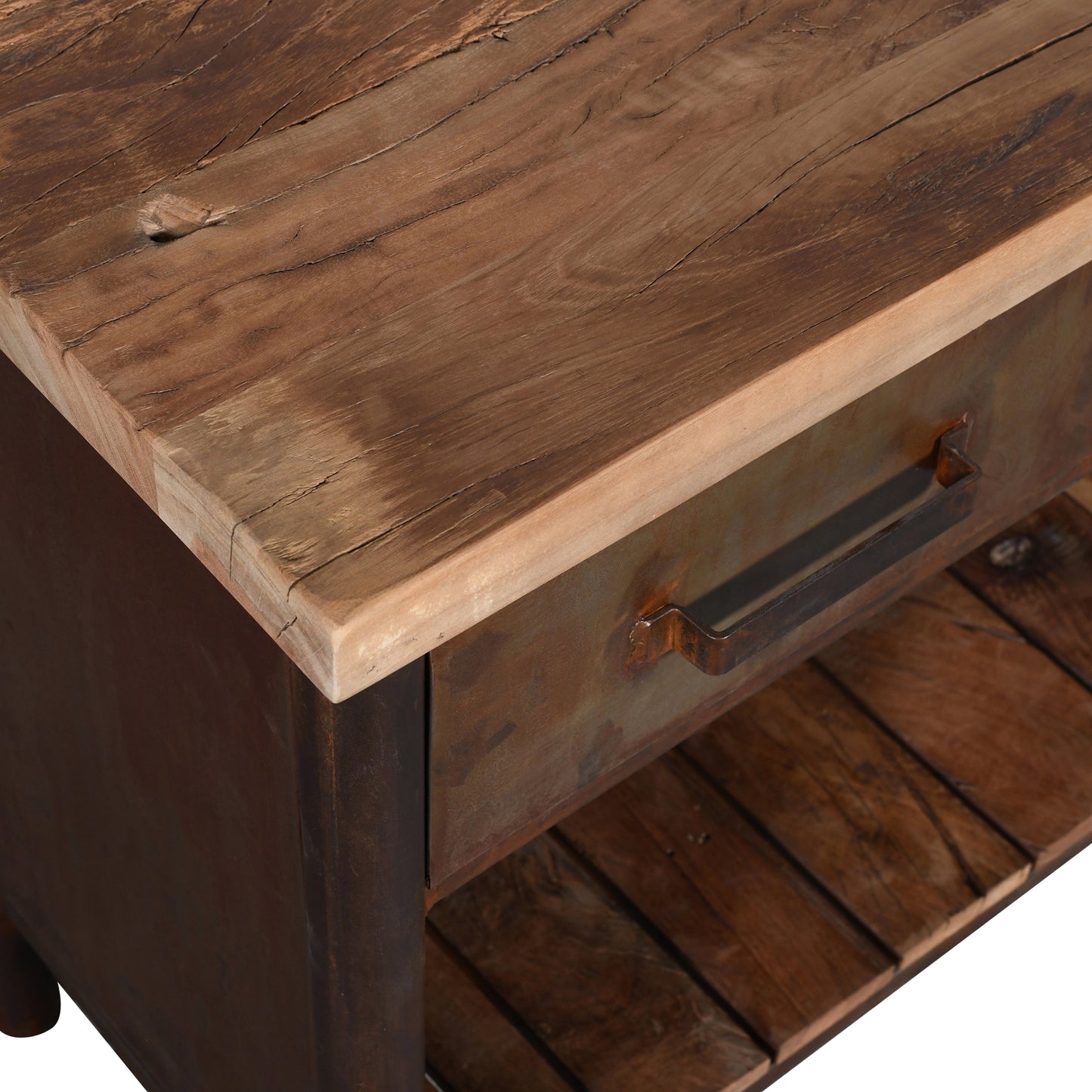 Kommode >Orlando< aus Altholz & Metall