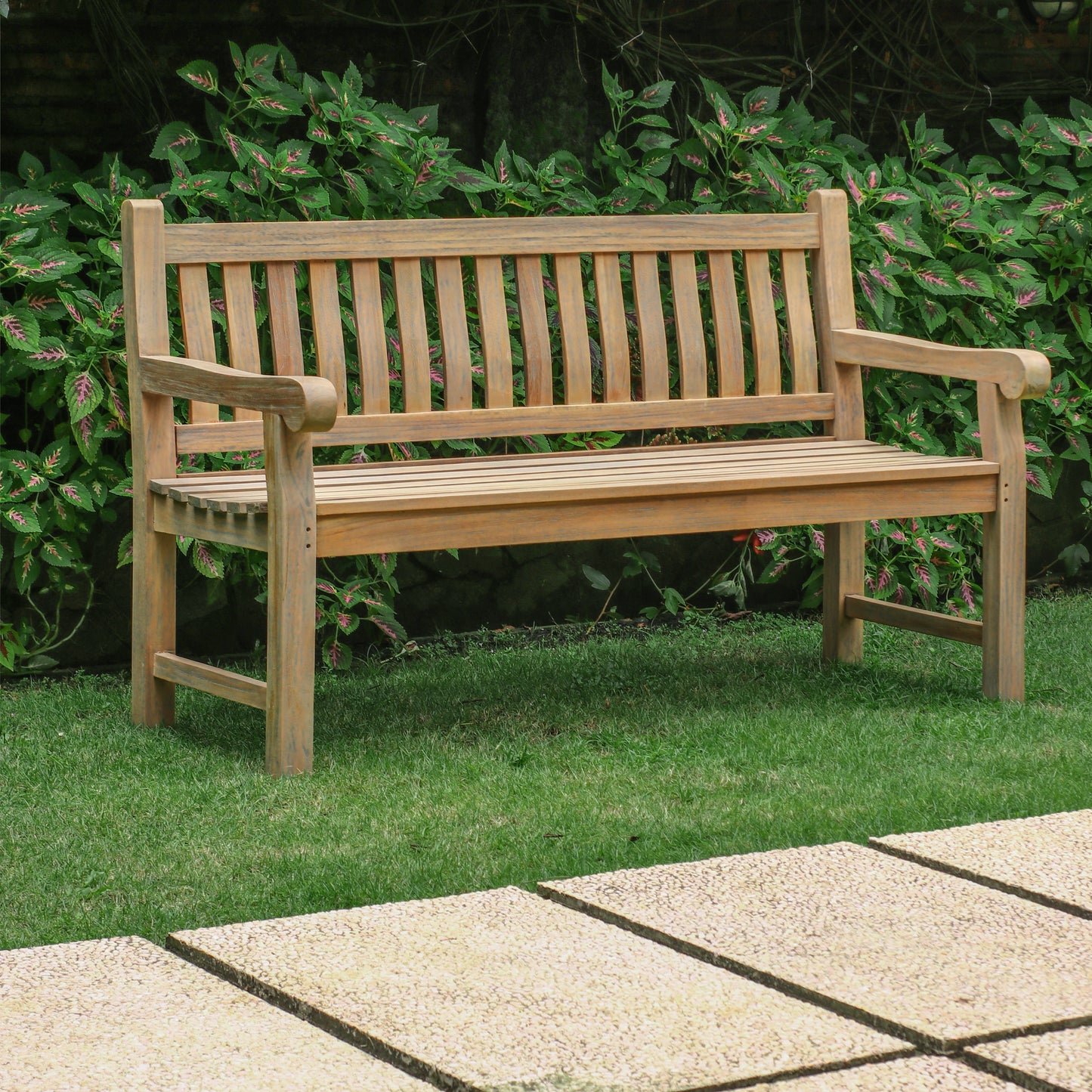 Gartenbank >Jamaica< Teakholz 150cm - Grey Wash