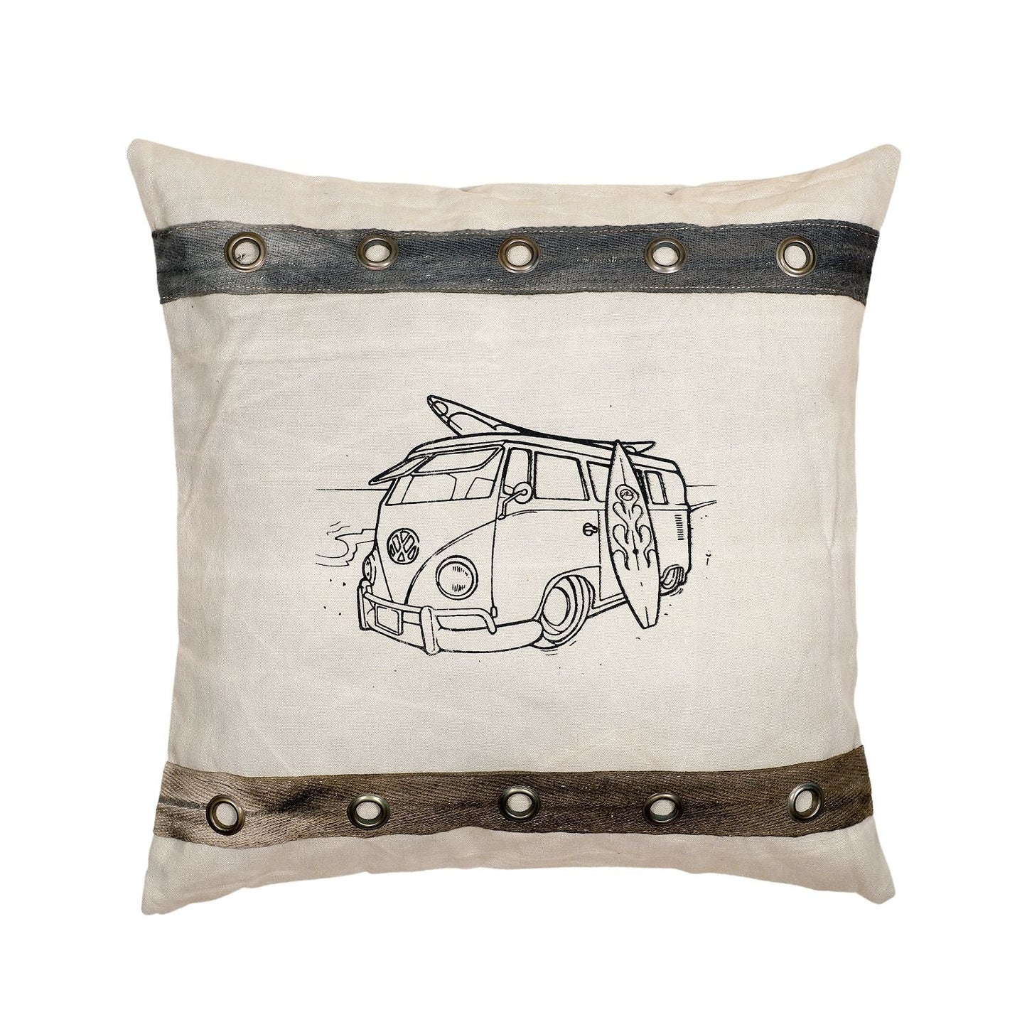 Canvas Kissen Bulli mit Ösen 50x50cm - versch. Farben