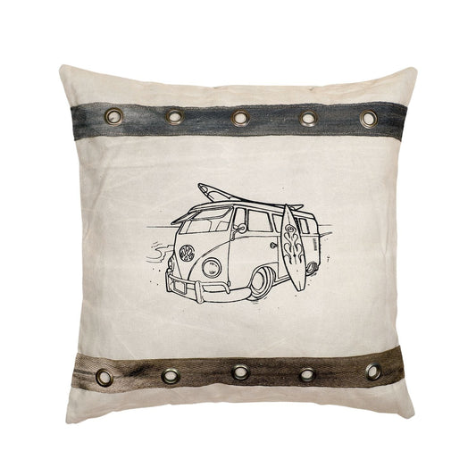 Canvas Kissen Bulli mit Ösen 50x50cm - versch. Farben