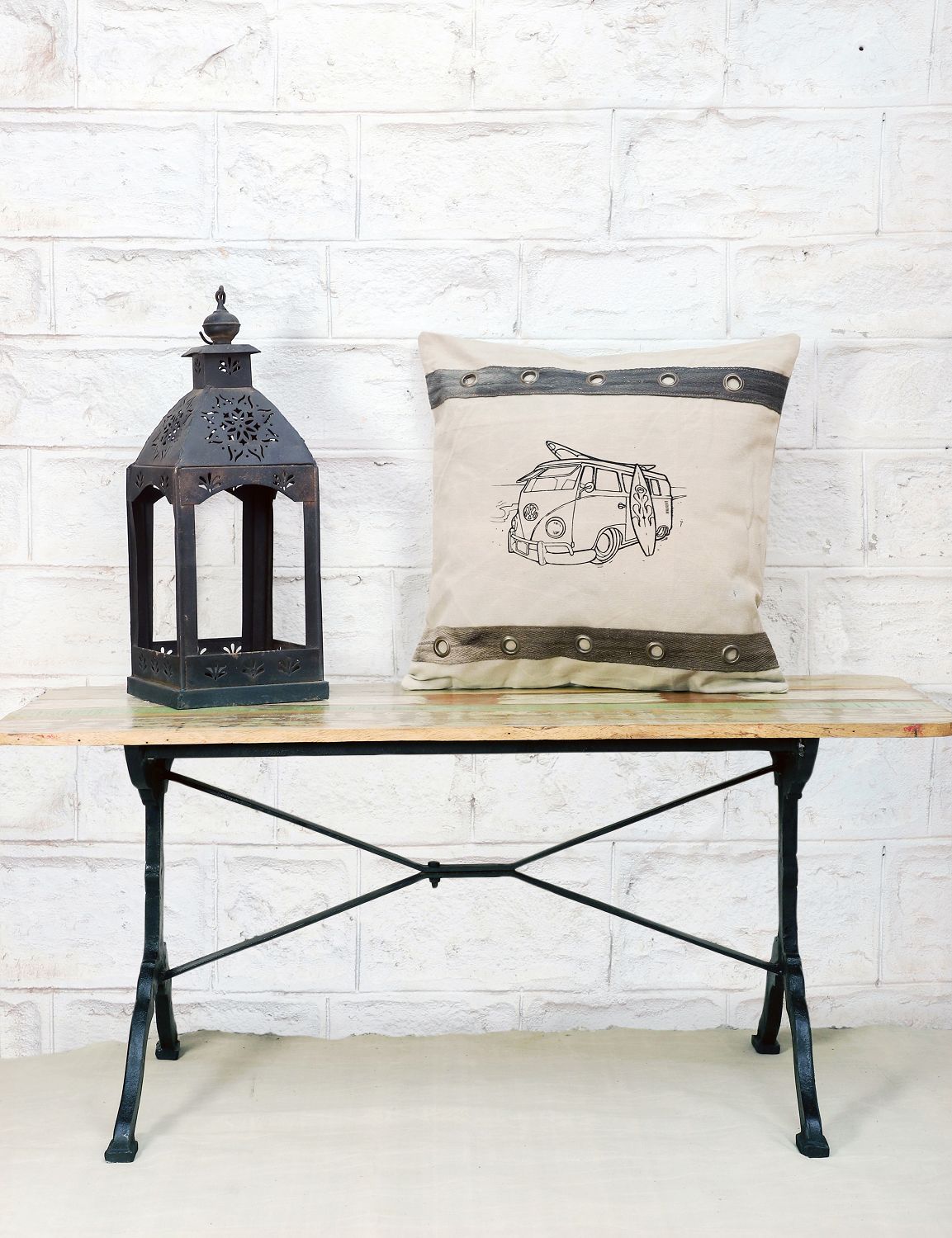 Canvas Kissen Bulli mit Ösen 50x50cm - versch. Farben