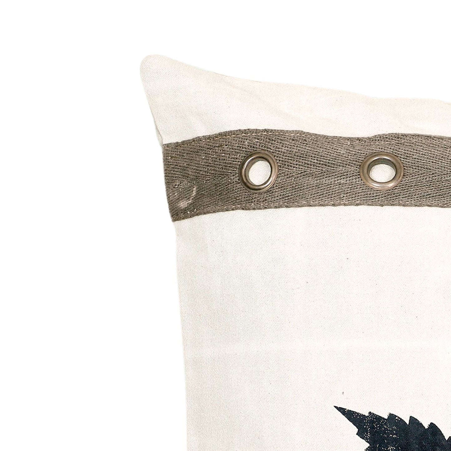 Canvas Kissen Hanfblatt mit Ösen 50x50cm - versch. Farben