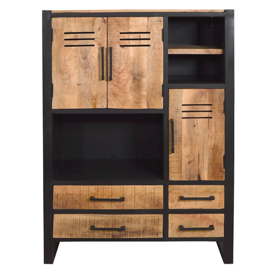 Highboard >Montana< aus Mangoholz & Metall
