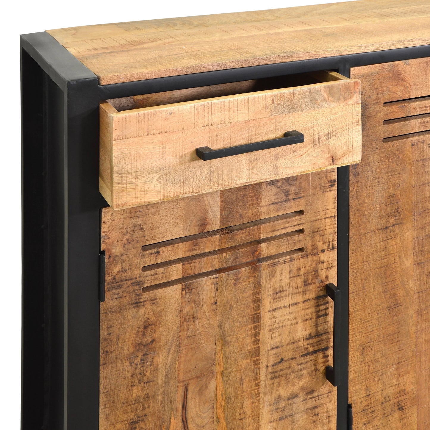 Sideboard >Montana< aus Mangoholz & Metall