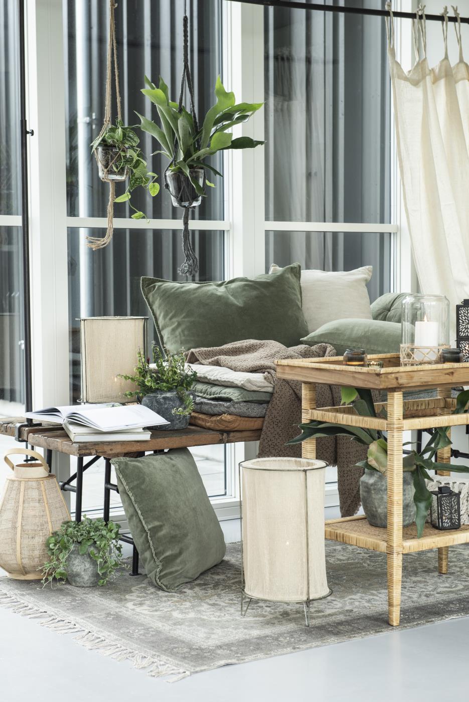 Kerzenhalter Metall mit Stoff