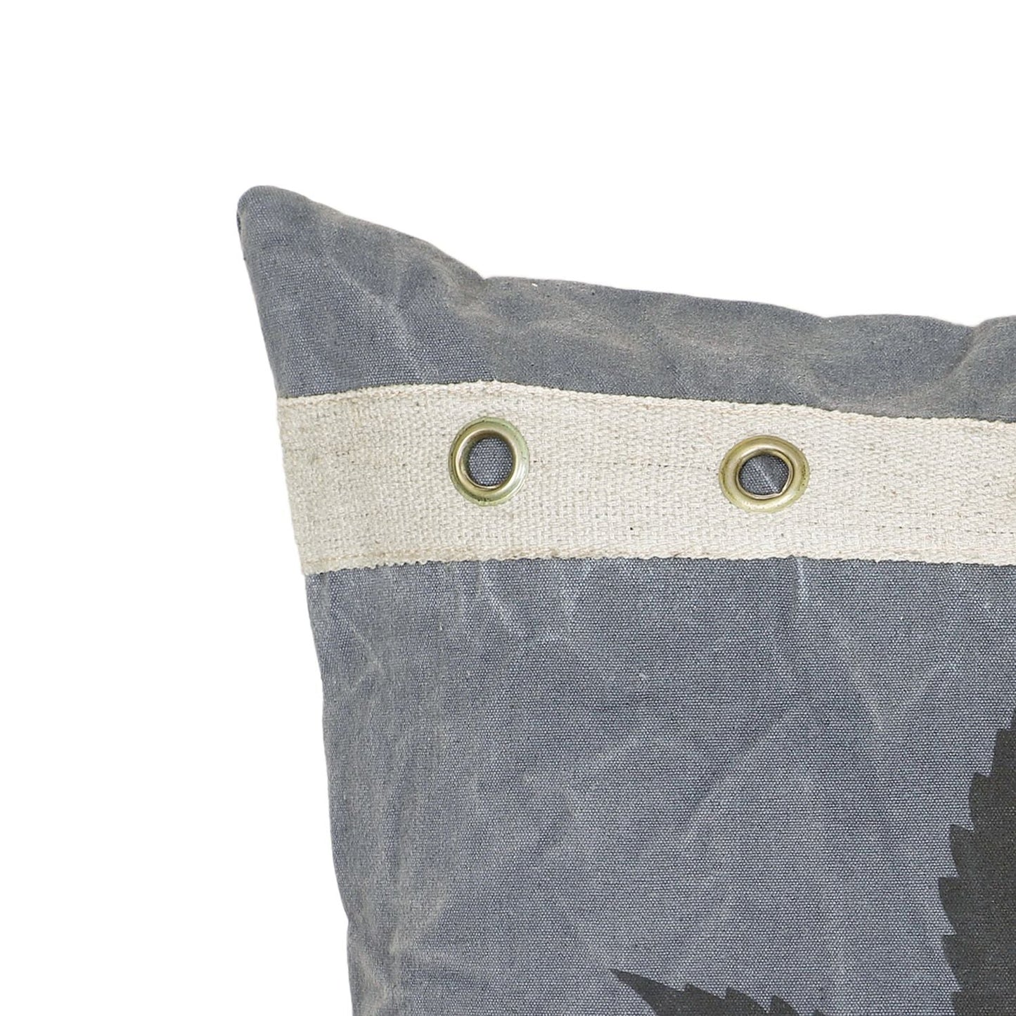 Canvas Kissen Hanfblatt mit Ösen 50x50cm - versch. Farben