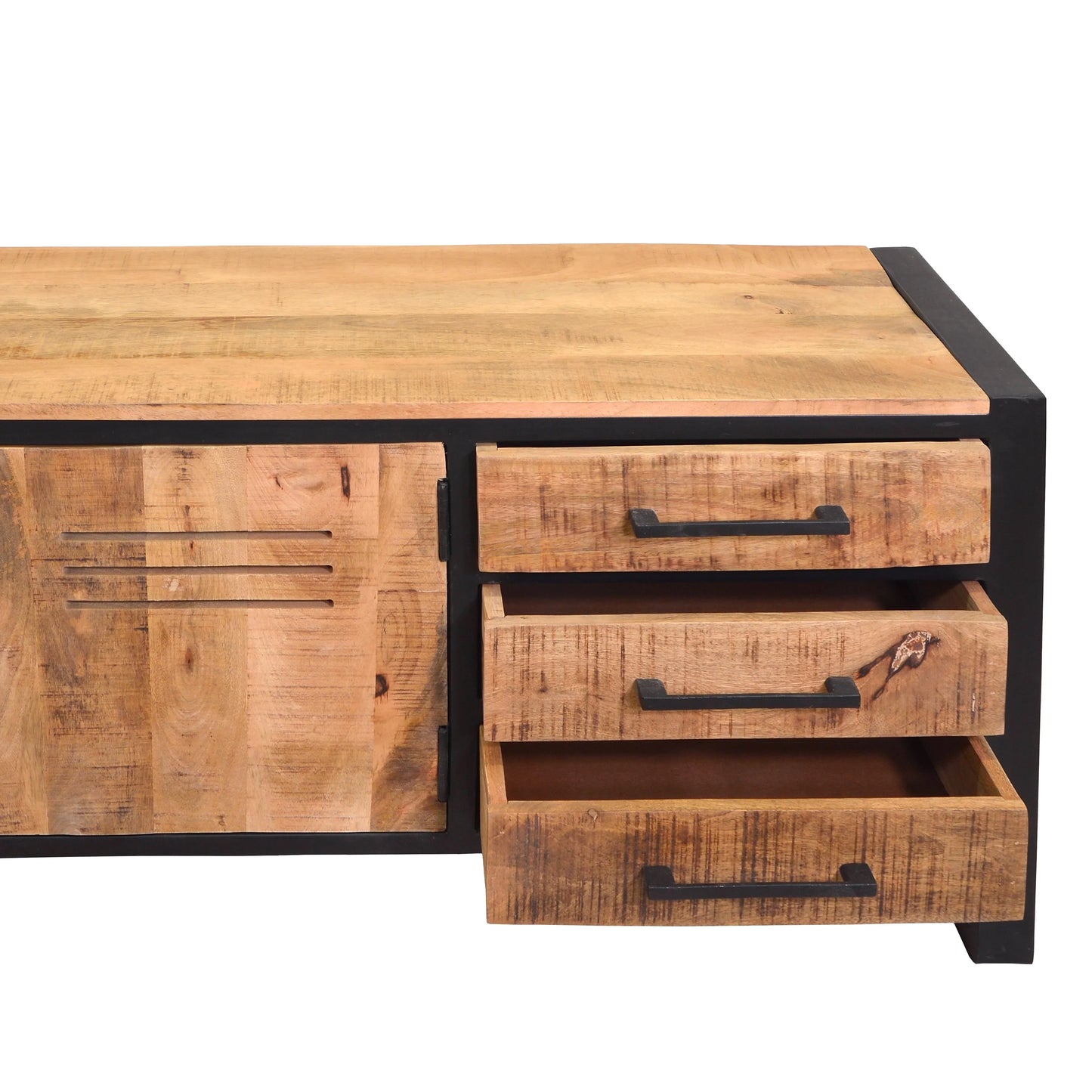 TV-Board >Montana< aus Mangoholz & Metall