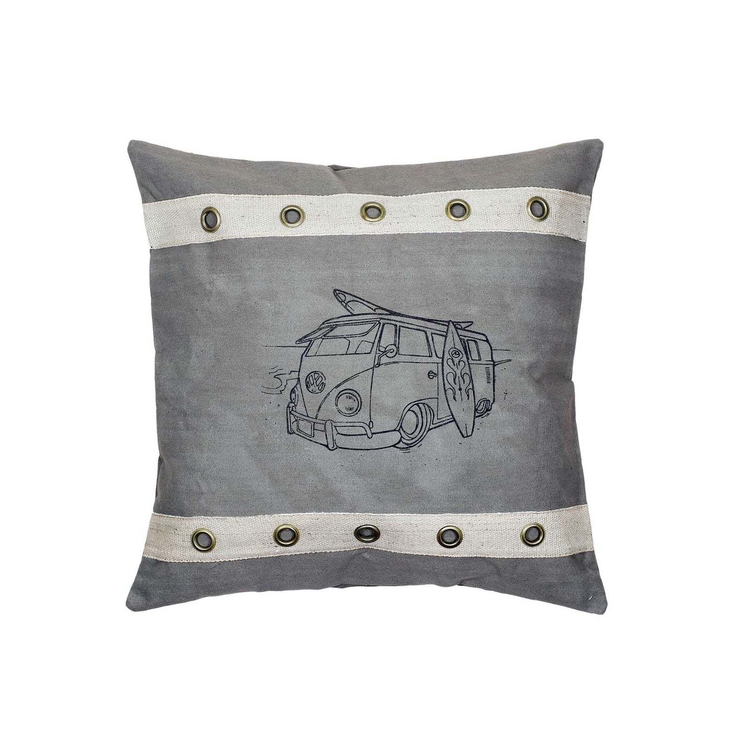 Canvas Kissen Bulli mit Ösen 50x50cm - versch. Farben