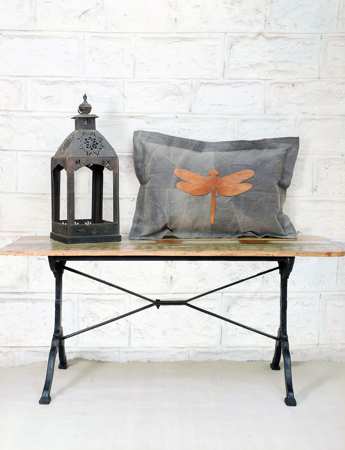 Canvas Kissen Leder Libelle 40x60cm mit Stehsaum - versch. Farben