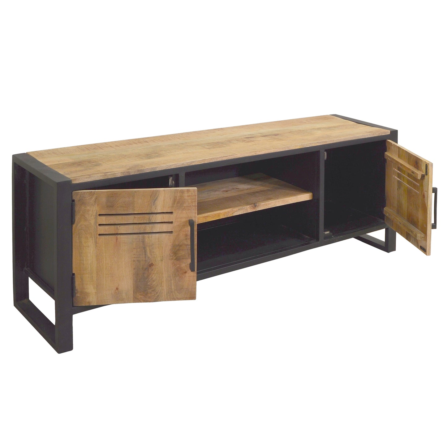 TV-Board >Montana< aus Mangoholz & Metall 160 cm