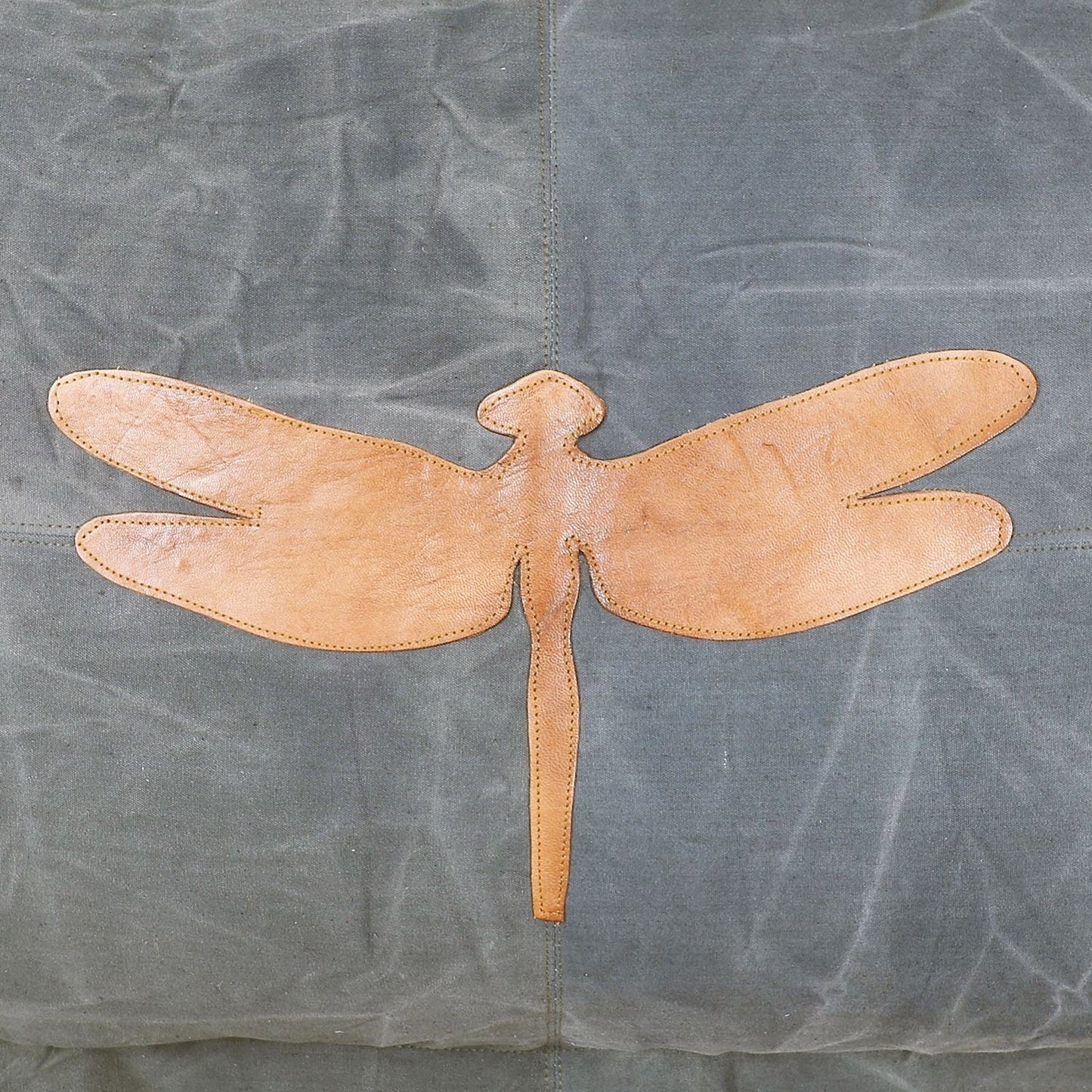 Canvas Kissen Leder Libelle 70x100cm mit Stehsaum - versch. Farben