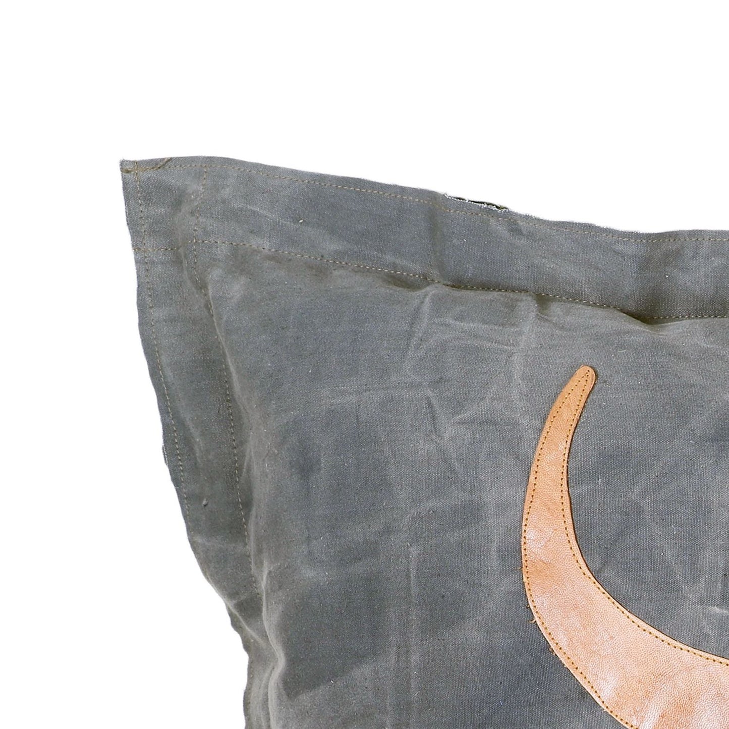 Canvas Kissen Leder Bullhead 70x100cm mit Stehsaum - versch. Farben