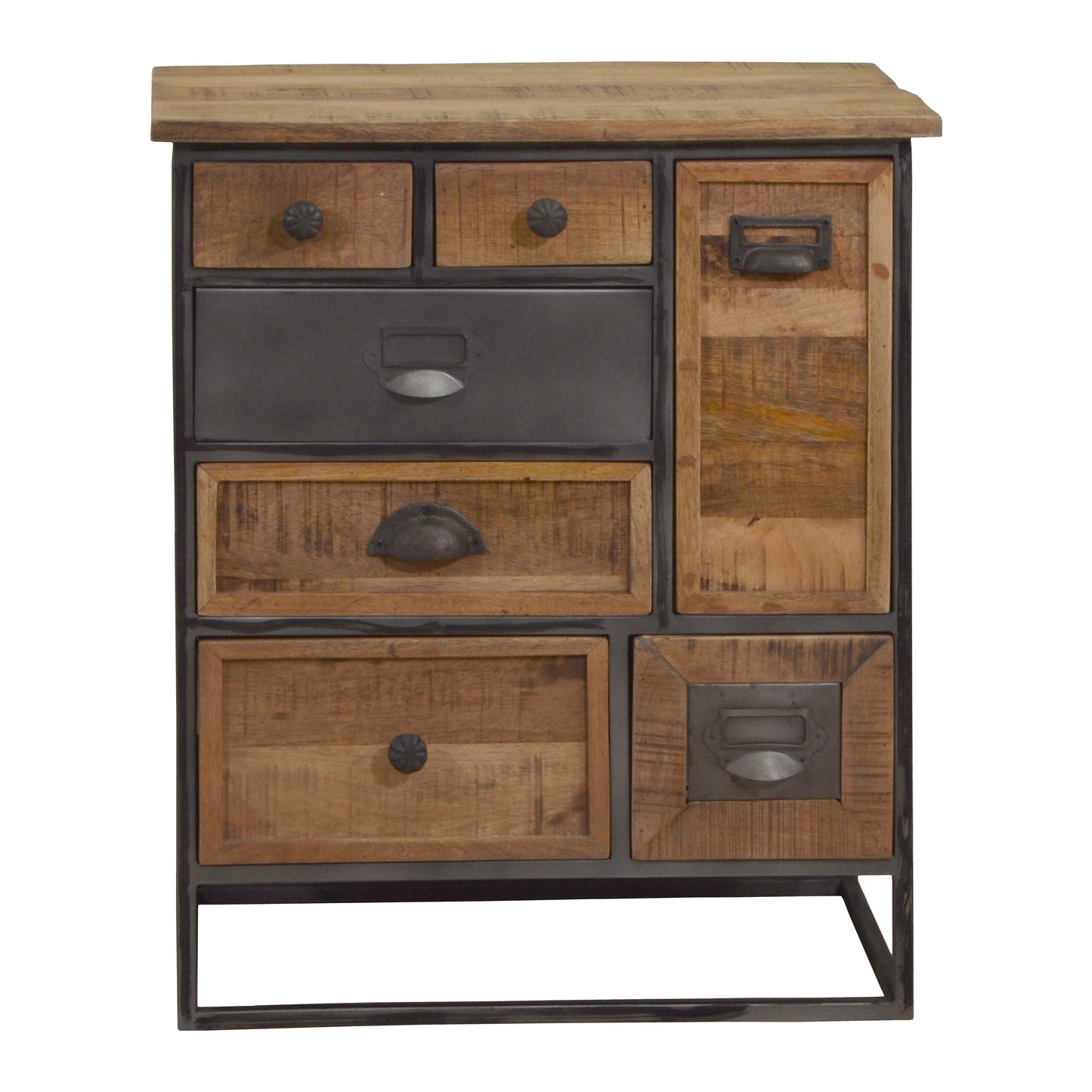 Kommode >Madrid< Mangoholz - 7 Schubladen