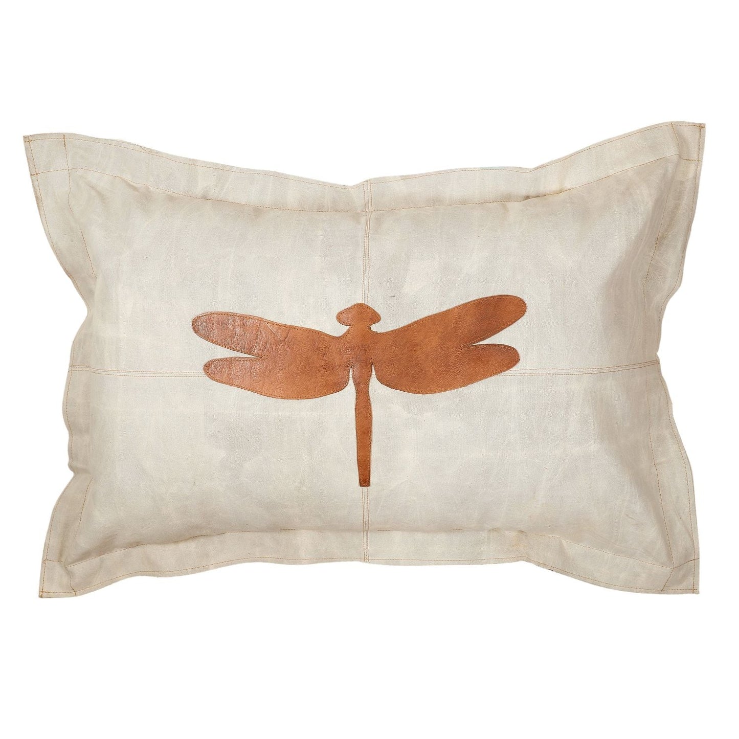 Canvas Kissen Leder Libelle 70x100cm mit Stehsaum - versch. Farben