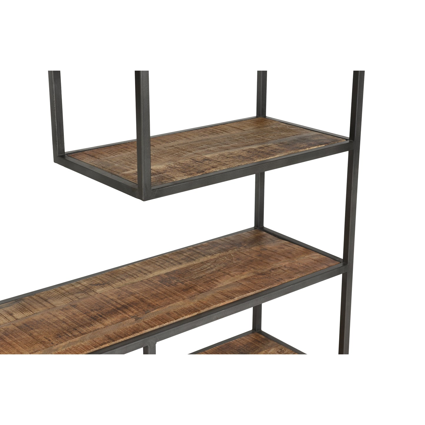 Buchregal Detroit aus Metall und Mangoholz