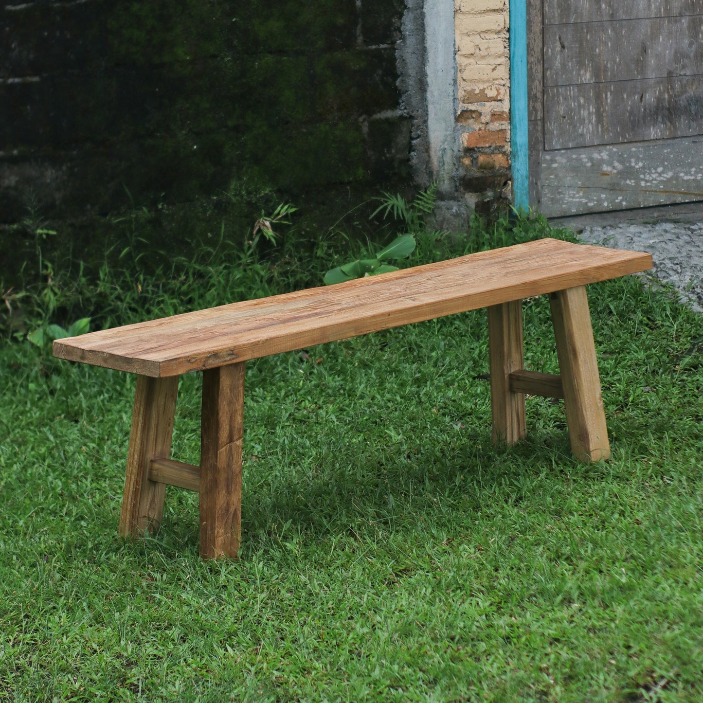 Sitzbank 200cm Bank aus Teakholz Rustikal