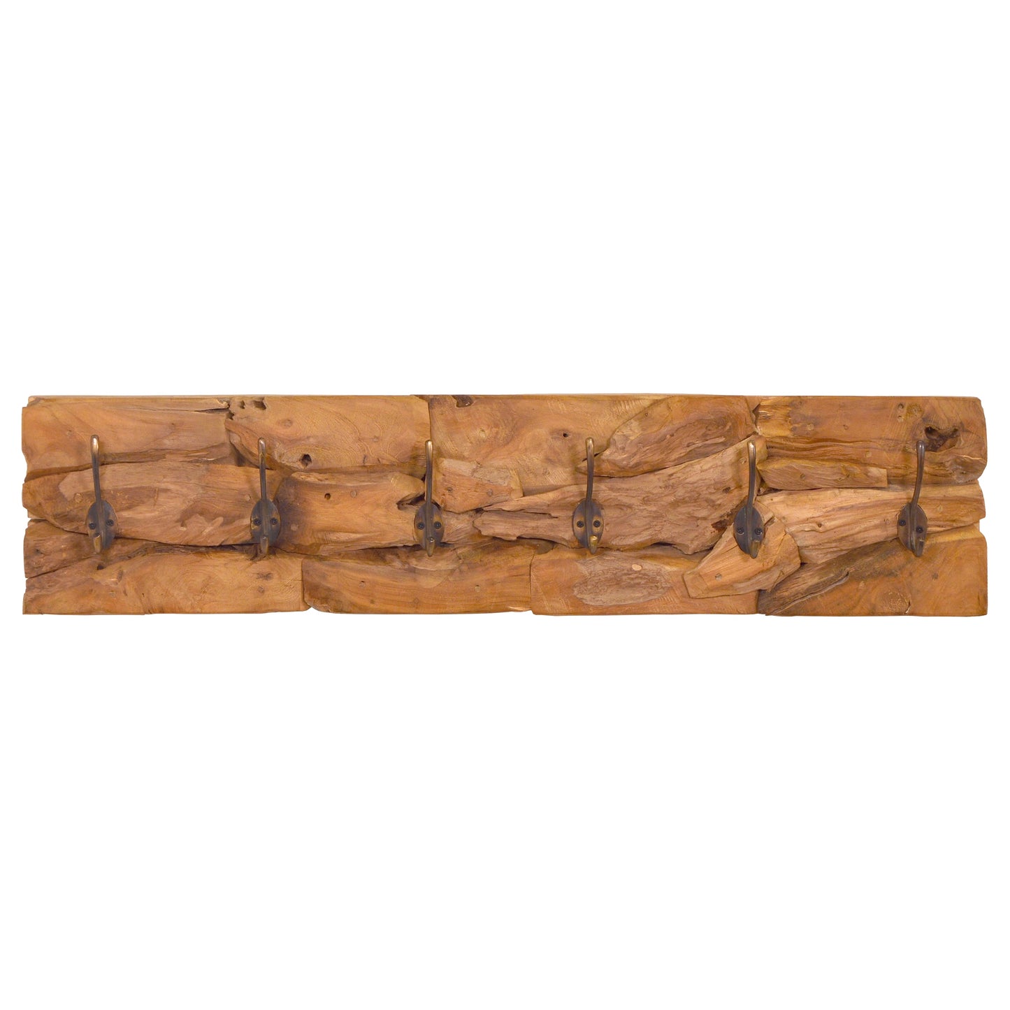 Garderobe Akar aus Teakholz Wurzel mit 6 Haken